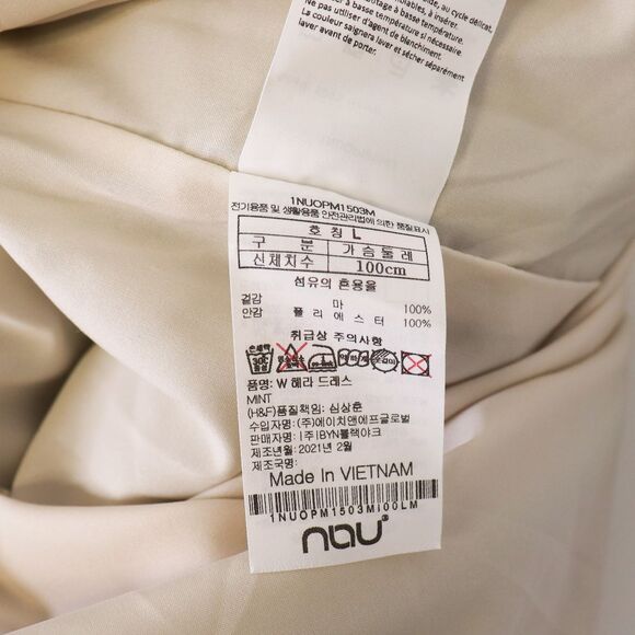 Nau Hera Dress II Mint Blue 100% Hemp Maxi Sundress Side Slit Pockets Medium - Picture 10 of 10